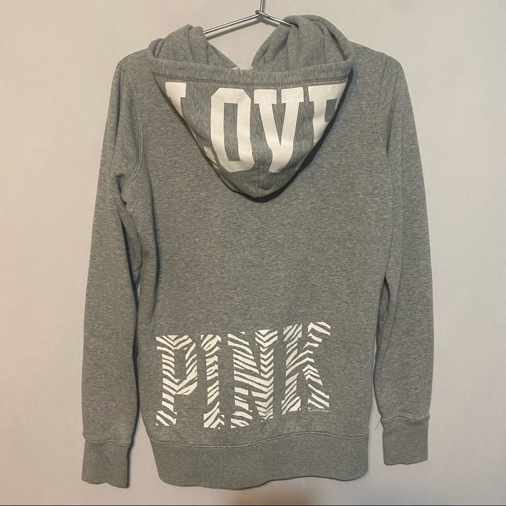 Victoria’s Secret PINK zip up hoodie, heather grey